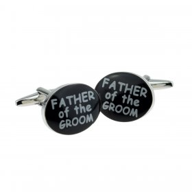 Cufflinks - Black Oval Father of the Groom
