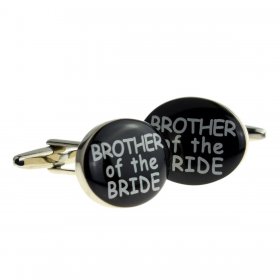 Cufflinks - Black Oval Brother of the Bride