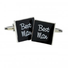 Cufflinks - Black Square Best Man