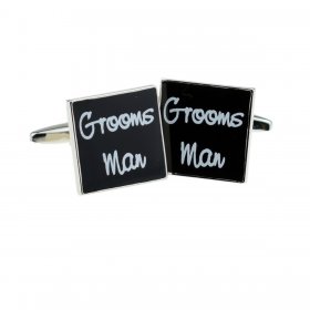 Cufflinks - Black Square Groomsman