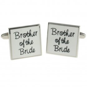 Cufflinks - White Square Brother of the Bride