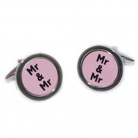 Cufflinks - Pink Mr & Mr