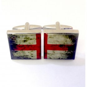 Cufflinks - St. George Flag Distressed