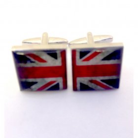 Cufflinks - Union Jack Flag Distressed