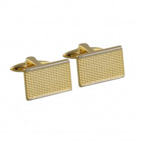 Gold Rectangle Line Cufflinks