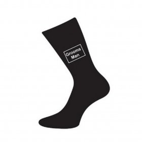 Wedding Socks Black - Groomsman