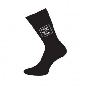 Wedding Socks Black - Father of the Bride