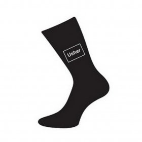 Wedding Socks Black - Usher X603