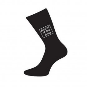 Wedding Socks Black - Brother of the Bride