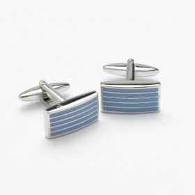 Cufflinks - Blue Stripe