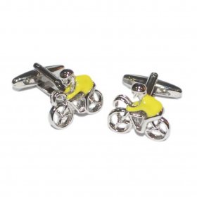 Cufflinks - Cyclist in Winners Yellow Jersey 