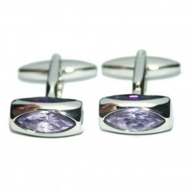 Cufflinks - Purple Crystal
