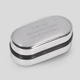 Personalised Chrome Cufflink Box