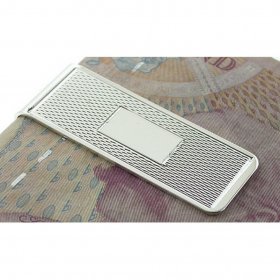 Sterling Silver Engine Turned Money Clip