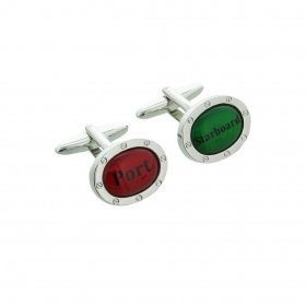 Cufflinks - Round "Port" & "Starboard"