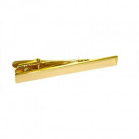 Tie Bar -  Gold Plated Tie Clip with Square Corners