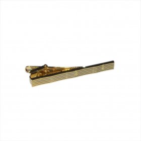 Tie Bar - Golden Lined Tie Clip