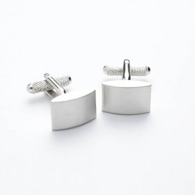 Cufflinks - Plain Convex Matt Finish