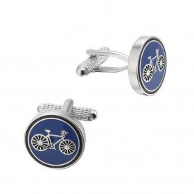 Cufflinks - Cycling Blue Bicycle