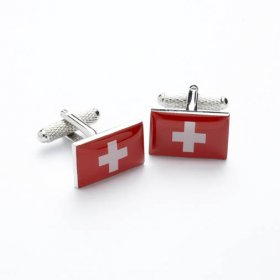 Cufflinks - Switzerland Flag