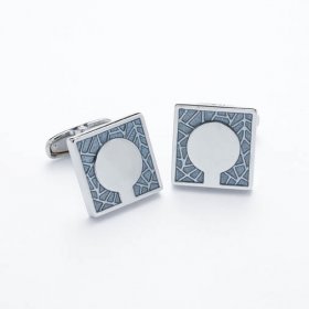 Cufflinks - Square Design Blue