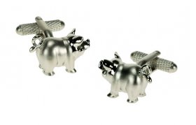 Cufflinks - Pig with Curly Tail