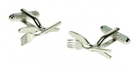Cufflinks - Knife and Fork